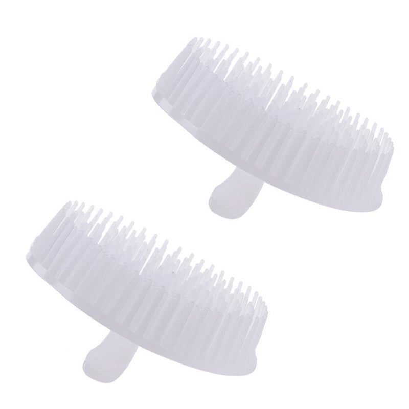 2pcs White Washing Hair Cleaner Brushes Shampoo Scalp Massage Comb
