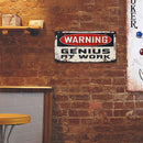 Metal Signs Warning Sign Home Garage Salon Decor Waterproof Rectangular 30x15cm