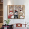 Three Snowman Oil Paint by Numbers Hand Painted Frameless Picture Home Ornament