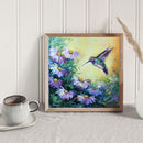 Hummingbird Holding Flowers Diamond Painting Kits Full Square Drill Wall Decor