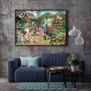 Full Embroidery Kits Flower Shop 11CT Stamped Needlework Home Decoration Art