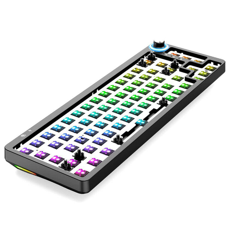 68 Keys RGB 60 Percent NKRO DIY Mechanical Hotswap Keyboard Kits (Black)