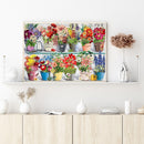 Potted Flower Oil Paint By Numbers Kits Coloring Drawing for Adults Children