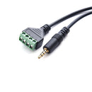 3.5mm TRRS Stereo 4 Pole Male Plug to 4Pin AV Screw Audio Balun Terminal Cable*1