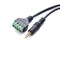 3.5mm TRRS Stereo 4 Pole Male Plug to 4Pin AV Screw Audio Balun Terminal Cable*1