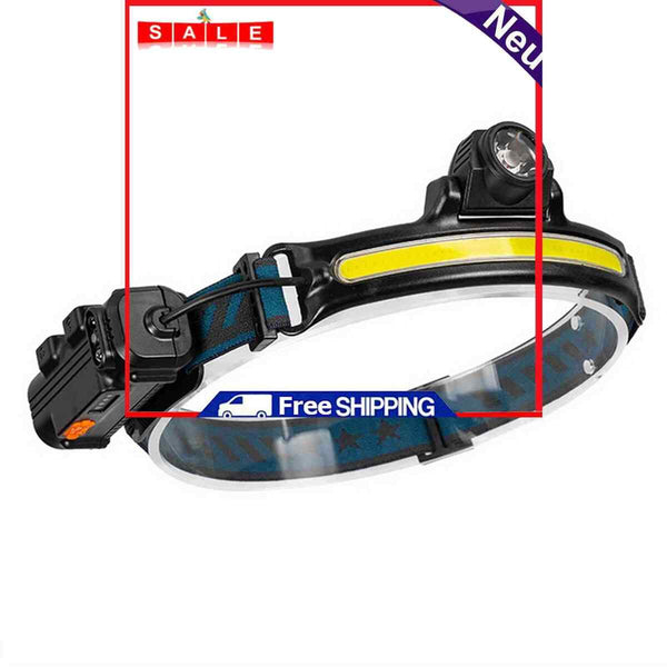 LED Headlamp Flashlight Strip COB Headlamp Flashlight for Outdoor Fishing Camp
