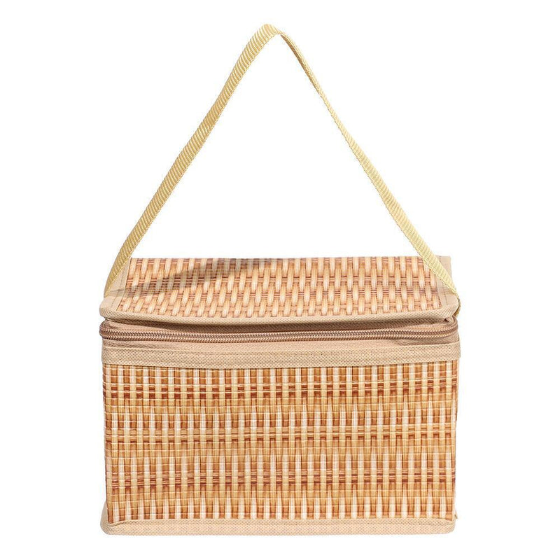 Woven Cooler Bags Waterproof Wicker Picnic Basket Rattan Bag Lid and Handle