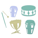 Musical Instruments Bass Drum DIY Metal Stencil Scrapbook Cutting Die-14964