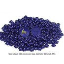 100x Star Retro Sealing Wax Bead Fire Painting Grain for Stamp (Star Blue)