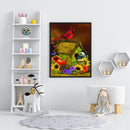 Oil Paint by Numbers Bird House Canvas Artwork Living Room Picture Decoration