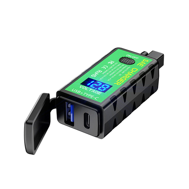 Dual USB Motorcycle Charger SAE to USB Fast Charging Adapter for Cell Phone