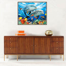 Brother Dolphin 5D Diamond Painting Embroidery DIY Cross Stitch Home Decor Newly