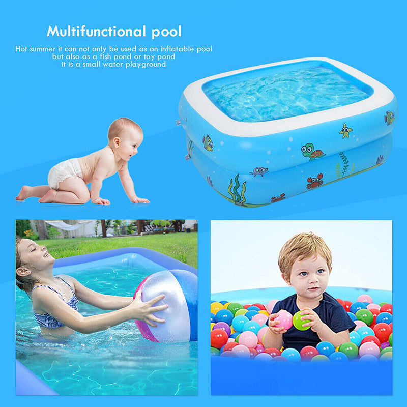 Square Basin Bathtub Inflatable Swimming Pool Infants Outdoors Sports Play To
