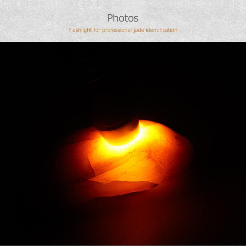 Jade Identification Flashlight 365nm UV Torch Lamp for Jewelry Gems Amber (Set)