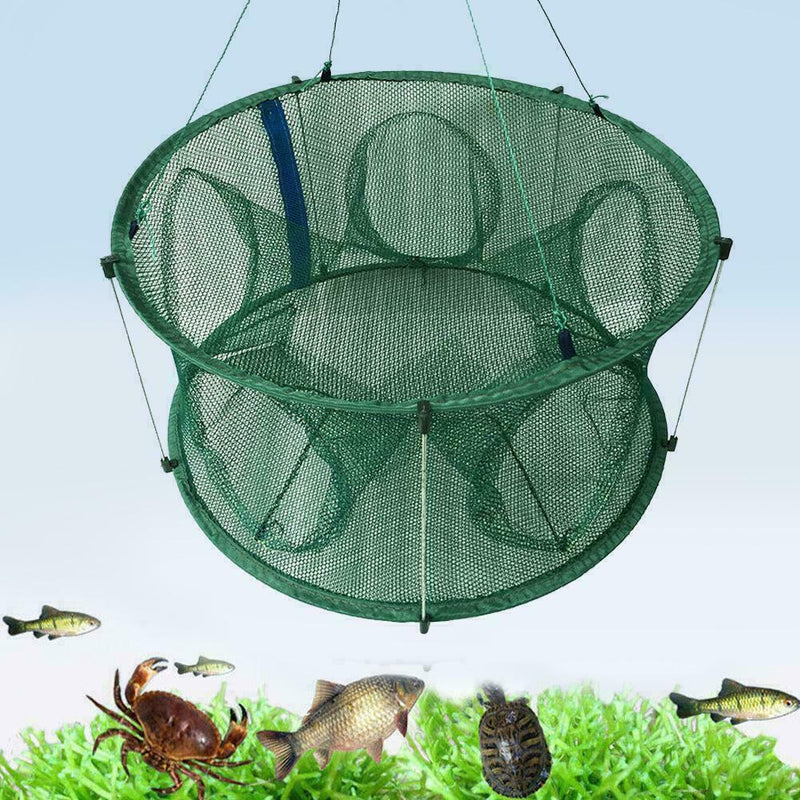 Automatic Fishing Net Trap Cage Round Shape Open For Crab I5J4 Lobster A5P5