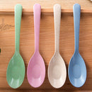 Friendly Kids Flatware Portable Soup Spoon Wheat Straw Long Handle Tableware