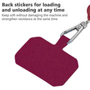 Universal Cellphone Lanyard Phone Strap (Wine Red Cured Cloth + Soft Rope)