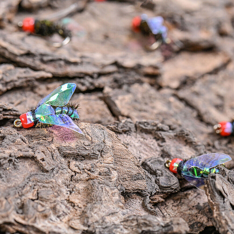 40pcs Bionic Insects Flies Fishing Lures Fly Hook Bait Fishing Accessories