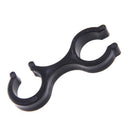 Portable Trekking Pole Walking Stick 8 Shaped Clip Clamp Accessory Black Newly