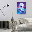 DIY Diamond Painting 5D Full Round Drill Dolphin Jump Cross Stitch Mosaic C