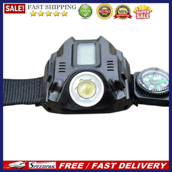 LED Wrist Flashlight Torch USB Rechargeable Outdoor Camping Waterproof Lamp
