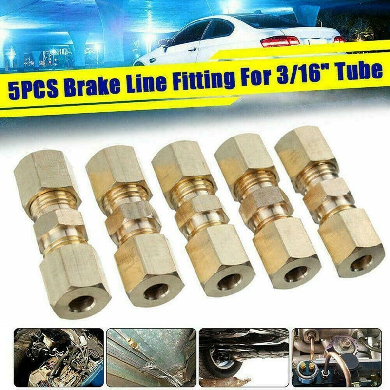 Brake Lines Union Auto Brass Replacement Compression Connector Durable Q7O3