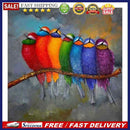 DIY Printed Colorful Bird Cross Stitch Full Embroidery Canvas Home Wall Dec