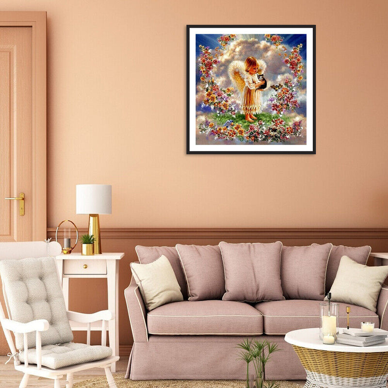 5D DIY Full Drill Diamond Painting Angel Baby Cross Stitch Mosaic Kit Handicraft