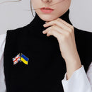 5PCS Ukraine UK Ukrainian Diplomat Brooch Flag Lapel Pin Badge STOP WAR