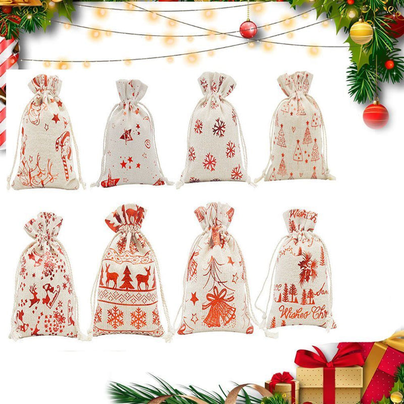 Drawstring Present Bags Santa Sack Christmas Stocking Christmas Gift Bag
