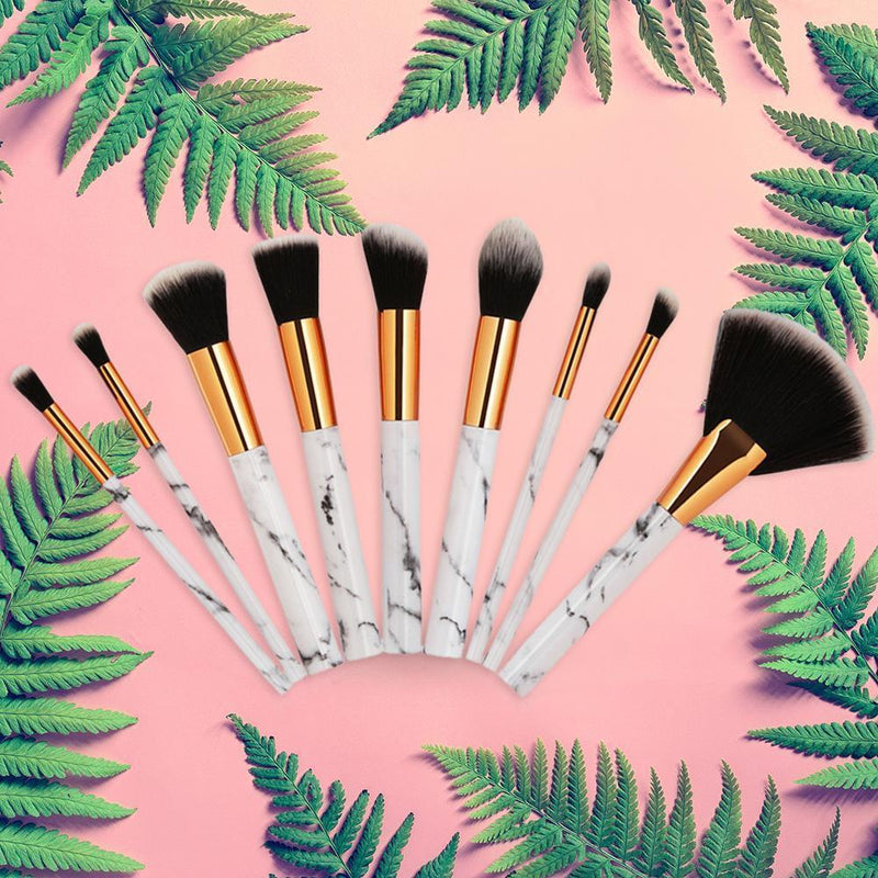Makeup Brushes Set of 9, Professional Eyesshadow Brush Marble Pattern Brushes