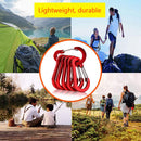 6pcs Carabiner Clips Outdoor Camping Aluminum Alloy Quick Mountaineering Buck