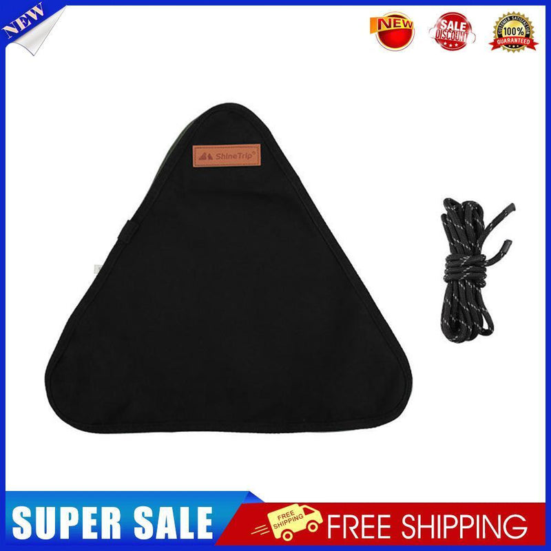 Outdoor Camping Triangle Stool Cloth Fishing Chair Picnic Equipment (Black)