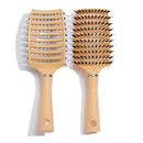 Scalp Massage Comb Bristle Women Curly Hair Detangle Brush Salon (Orange) Newly