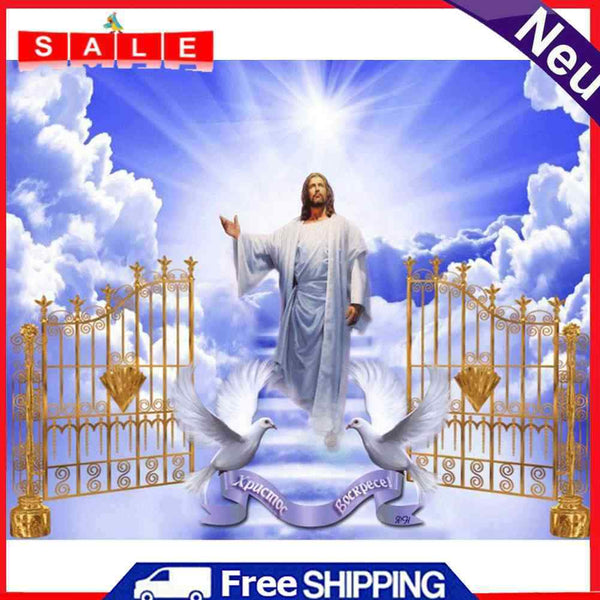 Frameless Oil Paint By Numbers DIY God Picture Craft Kit for Home Living Room