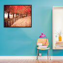 Painting By Numbers Kit DIY Autumn Path Hand Painted Canvas Oil Picture Craft