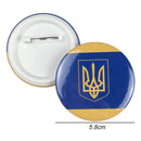 Ukraine Ukrainian Map Flag Symbol Round 12 Styles Clothes Pins(E)