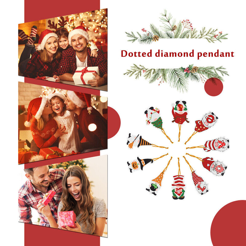 DIY Diamond Special Shape One-sided Hanging Christmas Ornament Prop (GS09) Newly