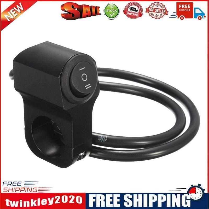 Motorcycle 3-position Switch Aluminium Alloy Fog Brake Light Switch (Black)