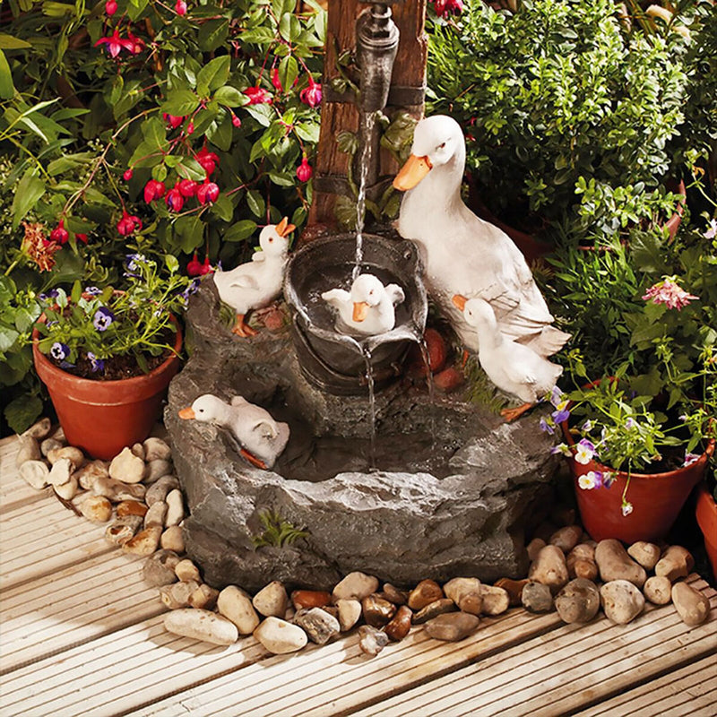 Garden Statue - Animal Sculptures Duck Outdoor Decoration Light (Battery) Newly