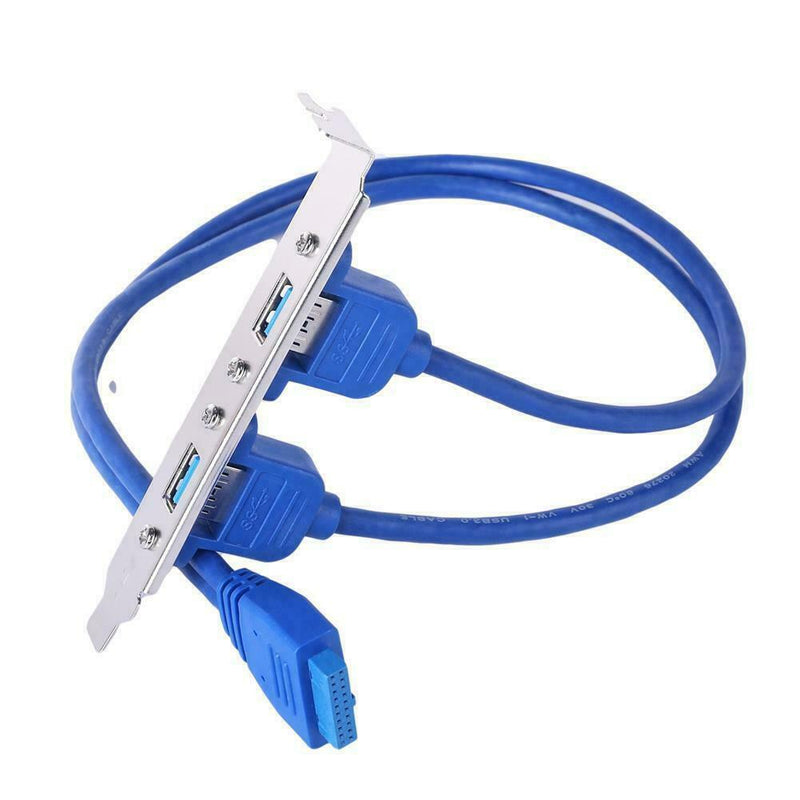 USB 3.0 Back Panel Expansion Bracket to 20-Pin Header Motherboard D5B6