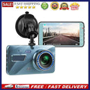 4 inch IPS Touch Screen Car Video Recorder Dual Lens 1296P HD Recording Dash Cam