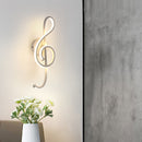 Multi-Function LED Wall Lamp Musical Note Restaurant Art Decor Night Lighting