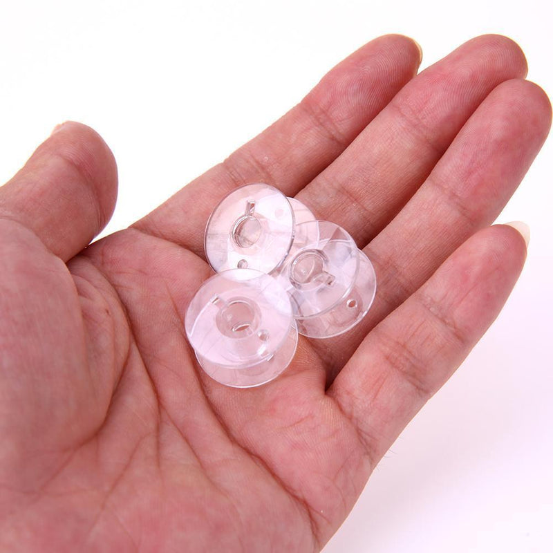 50pcs Empty Coils Plastic Transparent Sewing Machine Coils Sewing Thread