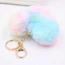 Fashion Cute Love Ladies Jewelry Pendant Colorful Key Chain Furball
