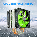 SNOWMAN MX2 CPU Cooler Fan 2 Heat Pipes 3-Pin PWM Radiator (Dual Fan) Newly