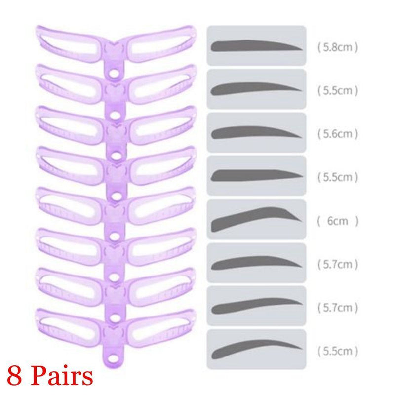 Eyebrow Stencils Kit Eyebrow Definition Brow Grooming Card Shaping Template