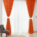2pcs2mSemi Blackout Curtain Simple Vine Leaf Partition Window Decor(Orange)