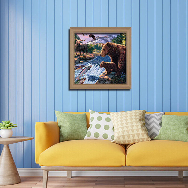 5D DIY Full Drill Diamond Painting Bear  Embroidery Mosaic Craft Kit Decor Newly