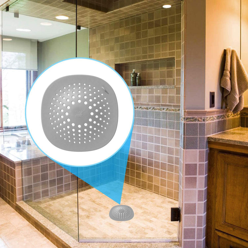 Kitchen Sink Strainer & Bathroom Shower Sink Stopper Covers (Dark Grey)